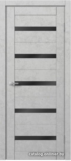 

Межкомнатная дверь MDF-Techno Dominika 100 60x200 (бетон белый, стекло лакобель черный)