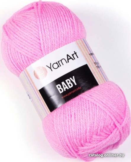 

Пряжа для вязания Yarnart Baby 100% акрил 10119 50 г (150 м, розовый)