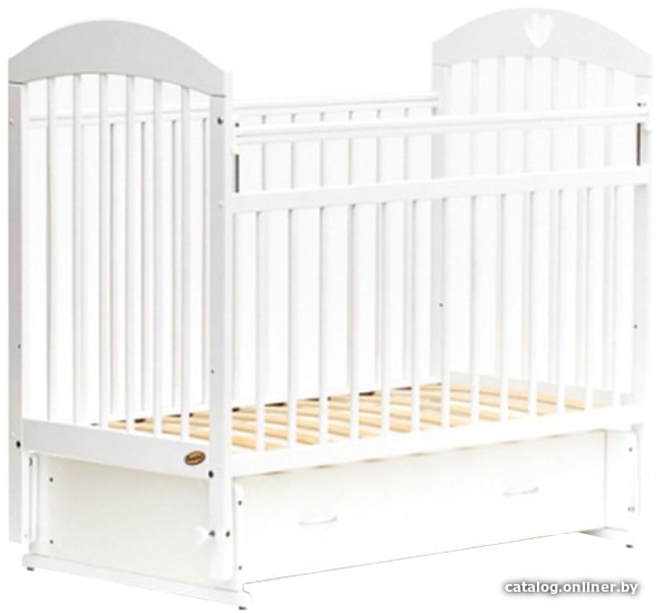 

Классическая детская кроватка Bambini М 01.10.19 (белый)