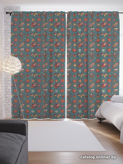 

Комплект штор JoyArty Новогодние игрушки 1.45x2.65 м p_57620_145x265 (2 шт)