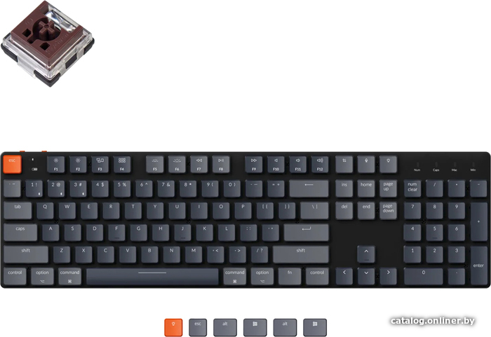 

Клавиатура Keychron K5 SE RGB K5SE-E3 (Keychron Low Profile Optical Brown, нет кириллицы)