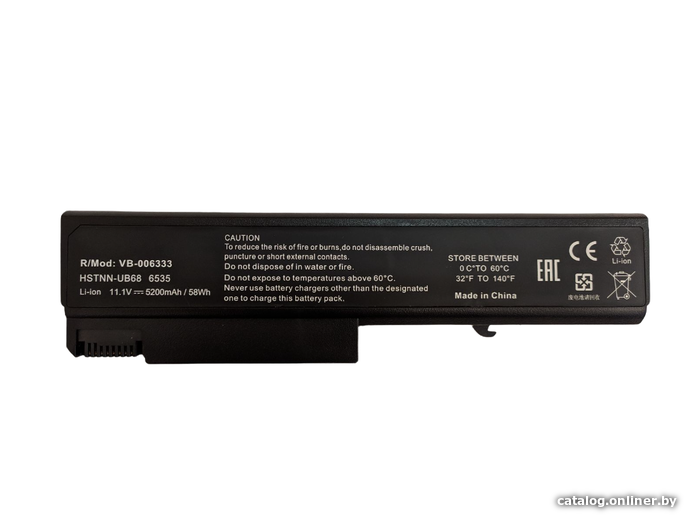 

Аккумуляторы для ноутбуков RageX HP Compaq 8440p (HSTNN-I44C), 11.1В, 5200мАч, черный