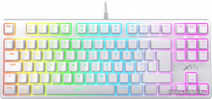 

Клавиатура Xtrfy K4 TKL RGB (белый)