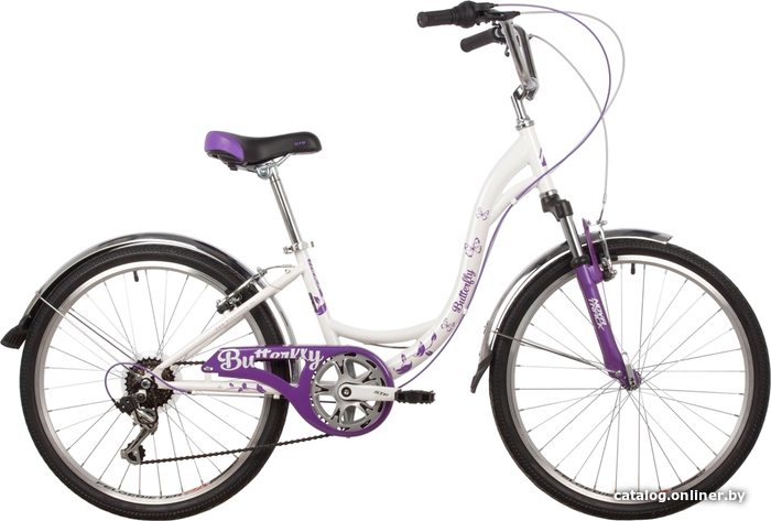 

Велосипед Novatrack Butterfly 24 New р.11 2022 (фиолетовый)