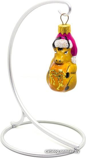 

Елочная игрушка Юрита Бычок с мешком подарков 200423-11 (коричневый)