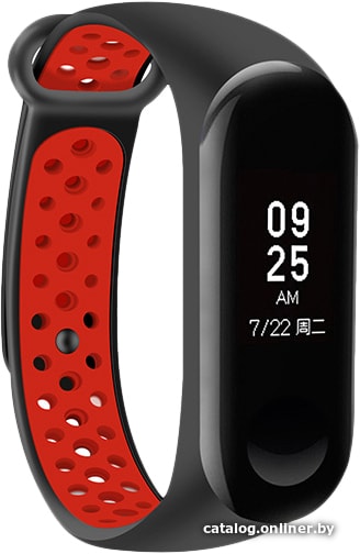 

Ремешок Miru Mi для Xiaomi Mi Band 3/4 (черный/красный)