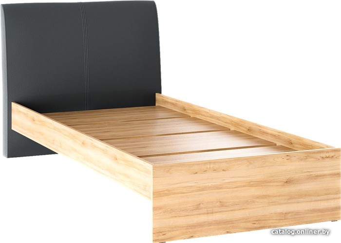 

Кровать Bon Mebel Доминика основание ЛДСП 120x200 (дуб крафт золотой/кожзам серый)