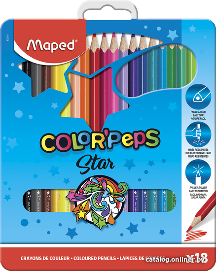 

Набор цветных карандашей Maped Color Peps 832015 (18 шт)
