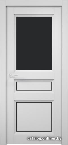 

Межкомнатная дверь MDF-Techno Stefany 4012 50x200 (белый, стекло лакобель черный)