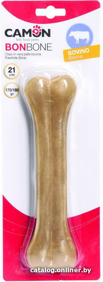 

Сухой корм для собак Camon Rawhide chew bones 180 г (21 см)