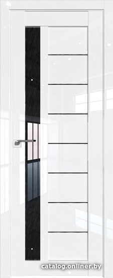 

Межкомнатная дверь ProfilDoors 37L 40x200 (белый люкс, стекло дождь черный)