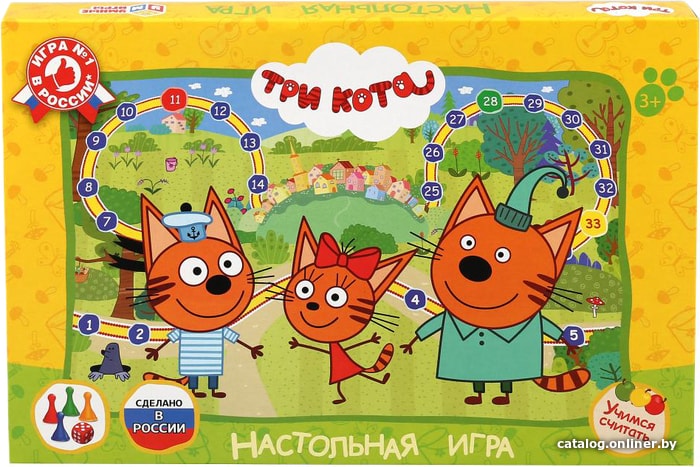 

Детская настольная игра Умные игры Три кота