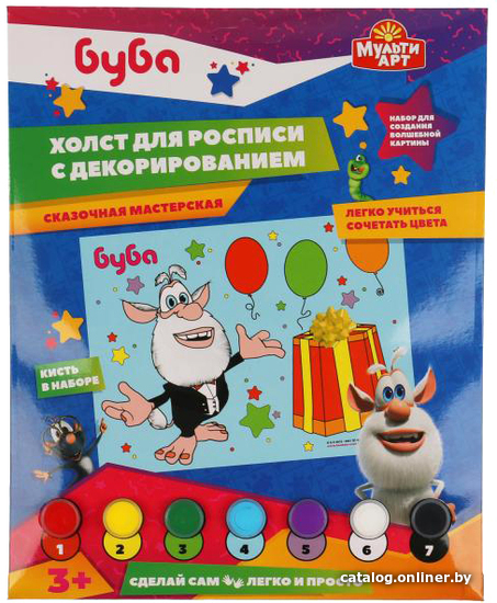 

Картина по номерам MultiArt Буба 200CANV17X23D-B1