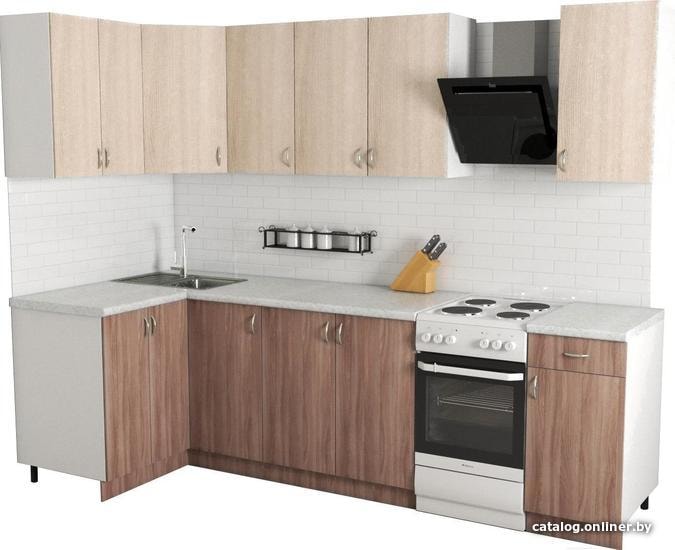 

Готовая кухня Хоум Лайн Агата 1200х2200 угловой (ясень шимо тёмный/ясень шимо светлый)