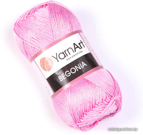 

Пряжа для вязания Yarnart Begonia 100% мерсеризованный хлопок 319 50 г (169 м, розовый)