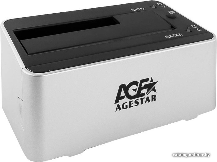 

Бокс для накопителей 2.5" и 3.5" AgeStar 3UBT3-6G (серебристый)