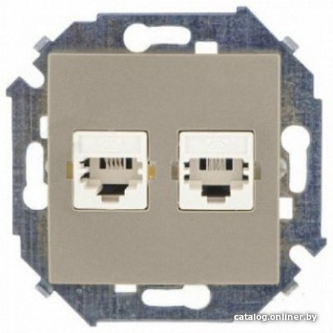 

Розетка телефонная Simon 1591589-034 (шампань)