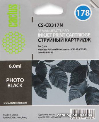 

Картридж CACTUS CS-CB317N (аналог HP 178 (CB317HE))