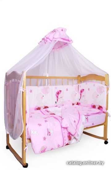 

Постельное белье Amarobaby Мишкин сон (7 предметов, розовый)