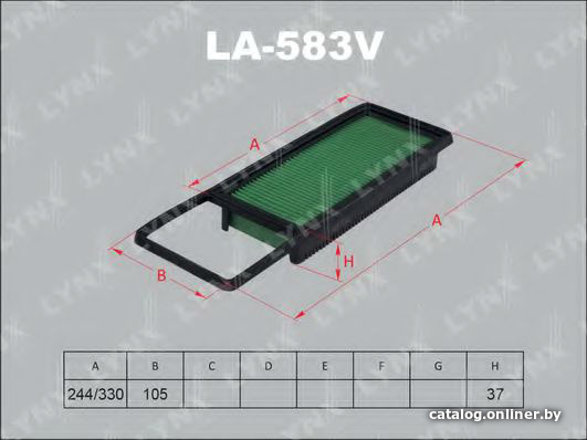 

Воздушный фильтр LynxAuto LA583V