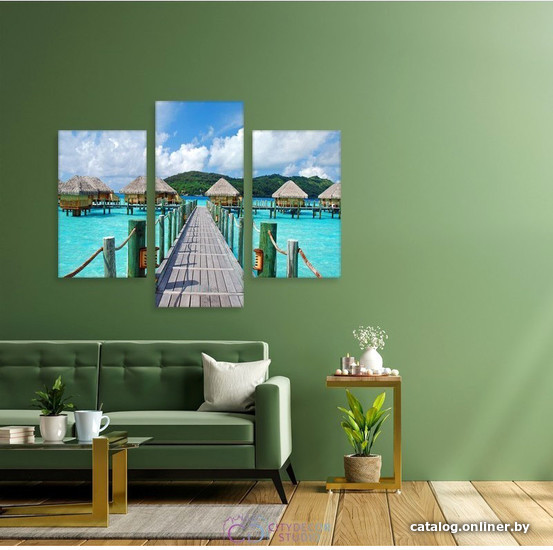 

Модульная картина Citydecor Море/Водопады 5.1 70x96 см