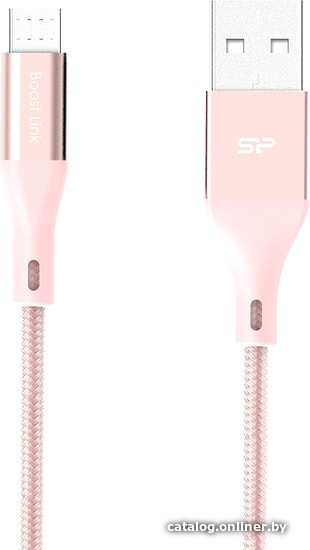 

Кабель Silicon-Power Boost Link Nylon LK30AB USB Type-A - microUSB (1 м, розовый)