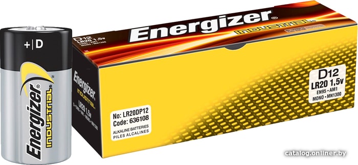 

Батарейка Energizer Industrial D 12 шт.