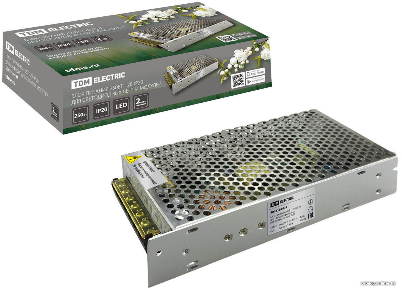 

Блок питания TDM Electric 250Вт-12В-IP20 для светодиодных лент и модулей SQ0331-0134