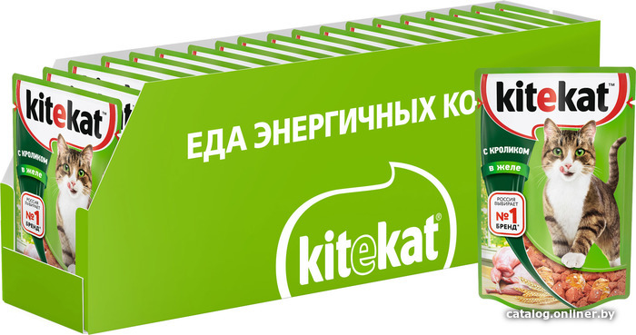 

Пресервы Kitekat Нежный кролик в желе 28x85 г