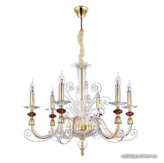 

Подвесная люстра Crystal Lux Catarina SP6 Gold/Transparent-Cognac