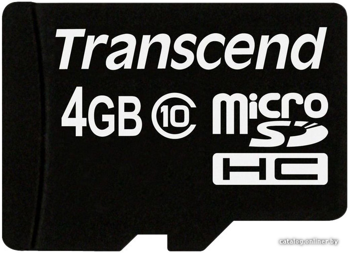 

Карта памяти Transcend microSDHC (Class 10) 4GB (TS4GUSDC10)