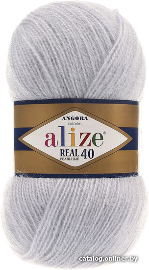 

Пряжа для вязания Alize Angora real 40 52 (480 м, светло-серый)