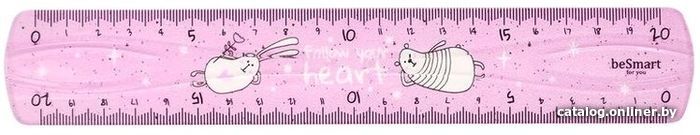 

Линейка Be Smart Bunny BSRF002-03 (розовый)
