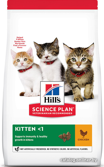 

Сухой корм для кошек Hill's Science Plan для котят для здорового роста и развития, с курицей 300 г