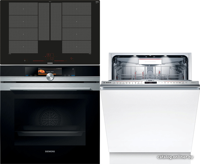 

Комплект встраиваемой техники Siemens HS658GXS7 + EX801LYC1E + Bosch SMV8YCX03E