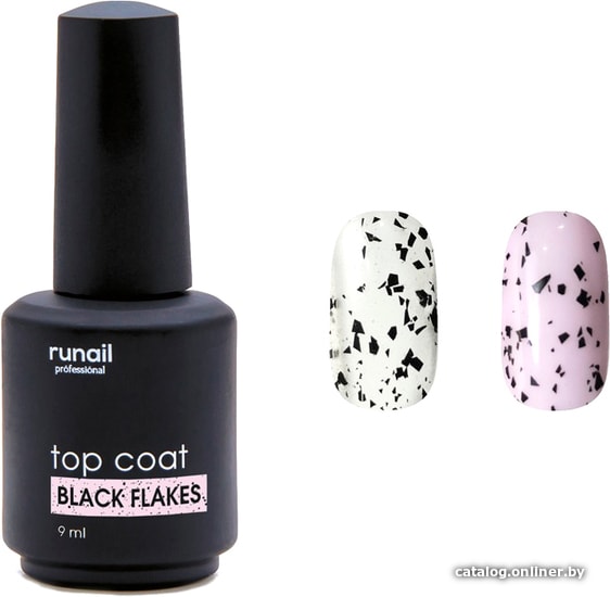 

Гель-лак Runail Top Сoat Black Flakes 6291 (9 мл)