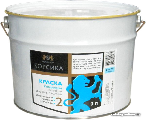 

Краска Командор Корсика 9л (база AP)