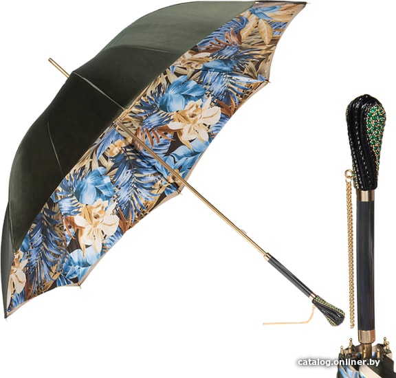 

Зонт-трость Pasotti Oliva Blue Belezza Swarovski