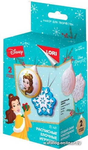 

Набор для рисования Lori Расписные елочные игрушки. Disney. Белль Ирд-014