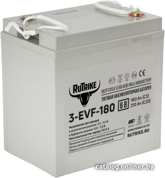 

Тяговый аккумулятор Rutrike 3-EVF-180 (210 А·ч)