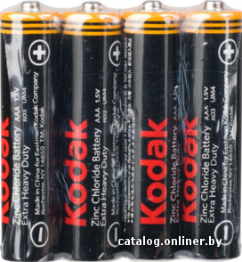 

Батарейка Kodak Extra Heavy Duty AAA 4 шт (пленка)