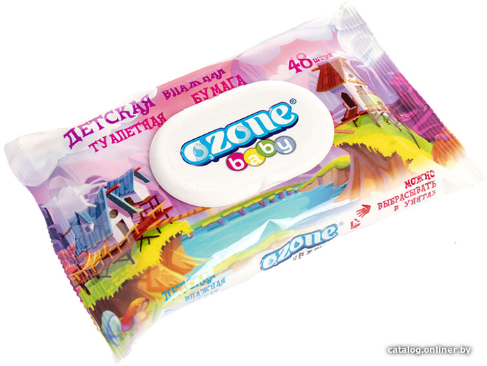 

Влажная туалетная бумага Ozone детские (48 шт)