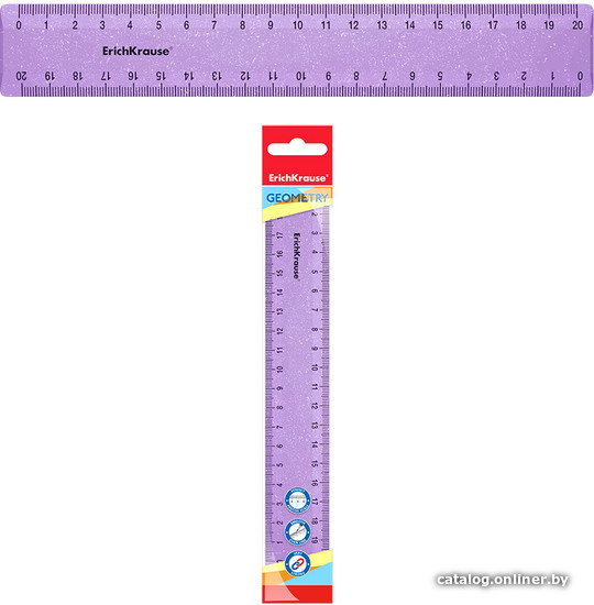 

Линейка Erich Krause Glitter 20 см 55513 (сиреневый)