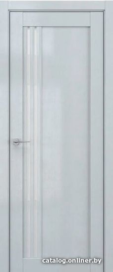 

Межкомнатная дверь Юркас Deform V9 60x200 (грей вуд/стекло lacobel белый лак)