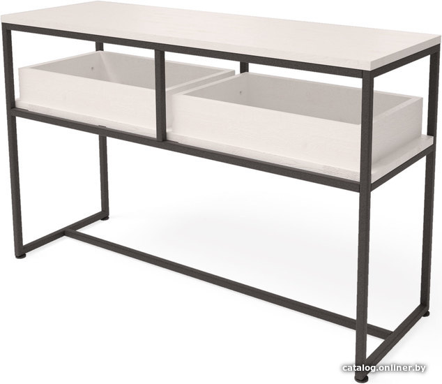 

Консольный стол Millwood Пекин 2 180x40 (белый шпон/черный)