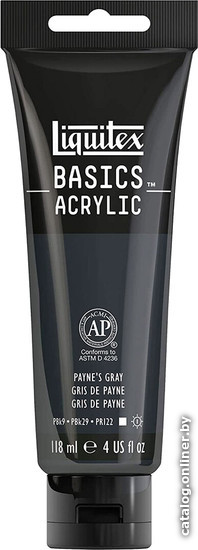 

Акриловая краска Liquitex Basics 1046310 (118 мл, серый пейн)