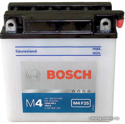

Мотоциклетный аккумулятор Bosch M4 F25 YB9-B (9 А·ч)