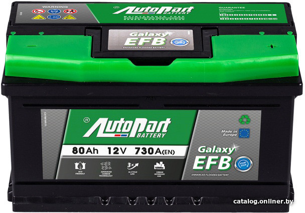 

Автомобильный аккумулятор AutoPart EFB800 580-480 (80 А·ч)
