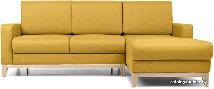 

Угловой диван Divan Гритон Textile Yellow (правый, рогожка sherlock 520, желтый)