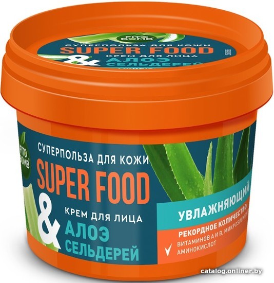 

Фитокосметик Крем для лица Fito Superfood Алоэ & сельдерей Увлажняющий (100 мл)
